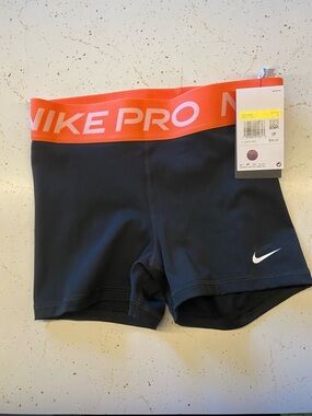 Nike Black Bike Shorts with Pink Waistband NWT